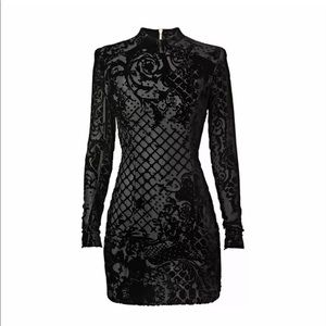 Balmain for H&M Silk Blend Velvet Mini Dress